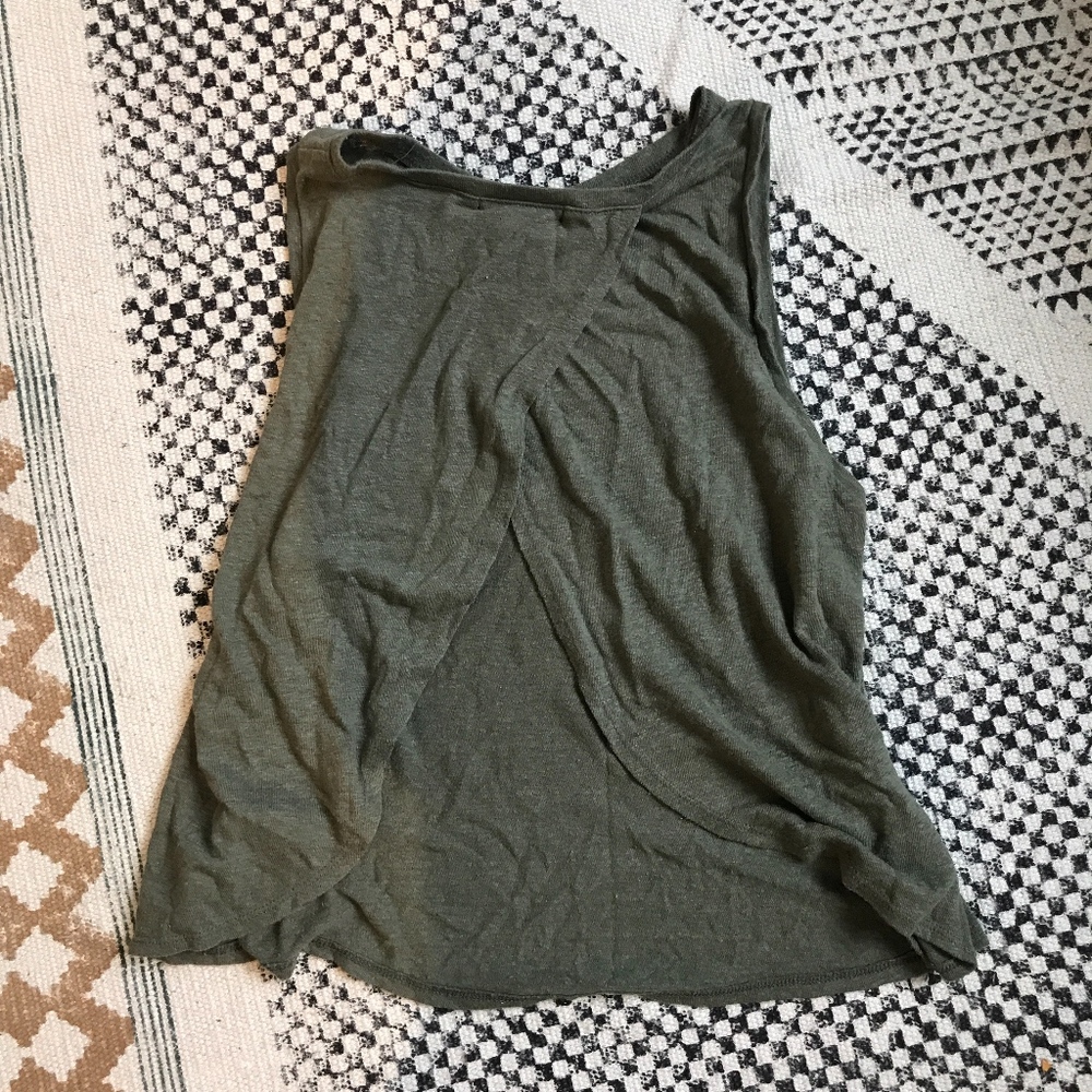 flowy open back top